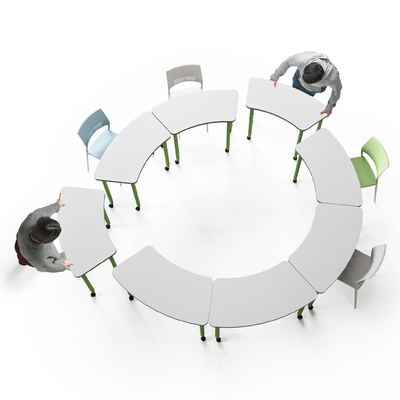 FLEX Practicality Modular Conference Tables On Wheels For Collaborative Training Spaces