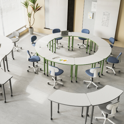 FLEX Practicality Modular Conference Tables On Wheels For Collaborative Training Spaces