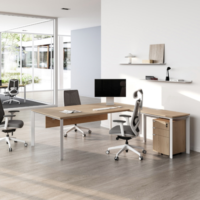 comprar MC3.0 Escritório de gerenciamento de escritório de tamanho personalizado ergonômico Escritório em forma de L com área de escritório espaçosa online manufacture