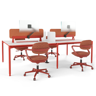 comprar Flex Custom Rectangular 4 Pessoas Escritório Estação de Trabalho Mesa Elegante Design Contemporâneo online manufacture
