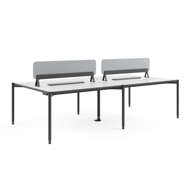 comprar FLEX 4 pessoas escritório de dois lados estação de trabalho mesa altura ajustável com superfície de madeira lisa e elegante online manufacture