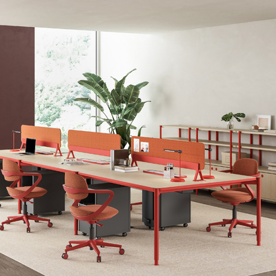 comprar FLEX 2 Lados 6 Pessoas Estação de Trabalho Mesa Com Esquema de Privacidade Arc Corner pés ajustáveis online manufacture