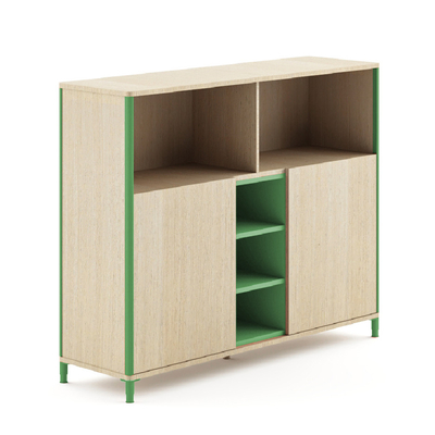 comprar FLEX Modern Multi-Tier Office Credenza Sideboard com cinco prateleiras abertas Porta dupla online manufacture