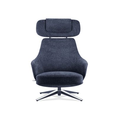comprar Cadeira Reclinável Ergonômica Estofada em Tecido Assento de Lounge Moderno Confortável Encosto Alto DOHA online manufacture